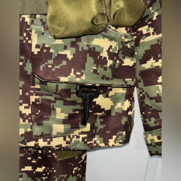 Disguise Kids Soldier Army Camo Halloween Costume Outfit Top Pants Set Sz S(4-6) - Picture 5 of 12